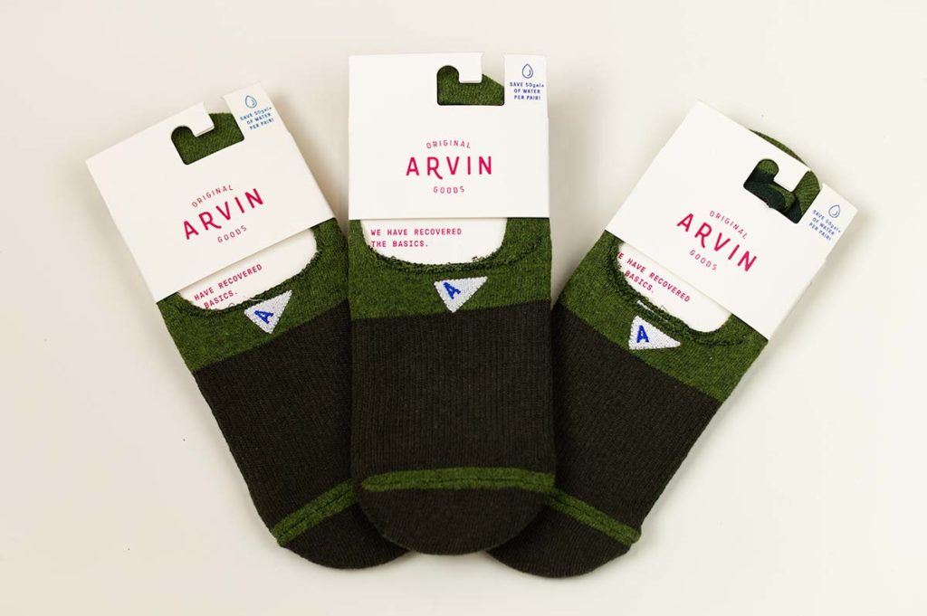 Arvin Goods Sock Review; sustainable socks made from recycled cotton-poly.