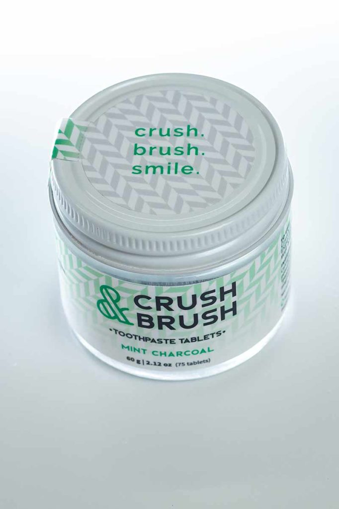 CRUSH AND BRUSH ZERO WASTE TOOTHPASTE TABLETS